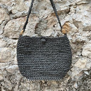 Textured Hand-Crocheted Bag with Rustic Charm